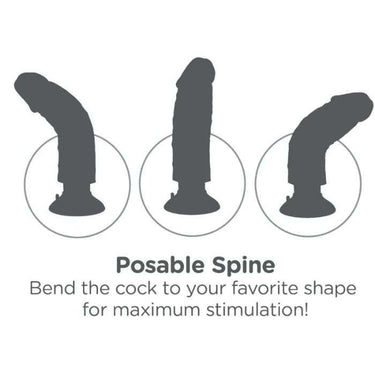 Dildo Vibrante King Cock Realistico Impermeabile 25 cm Design Naturale